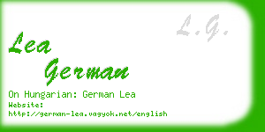 lea german business card